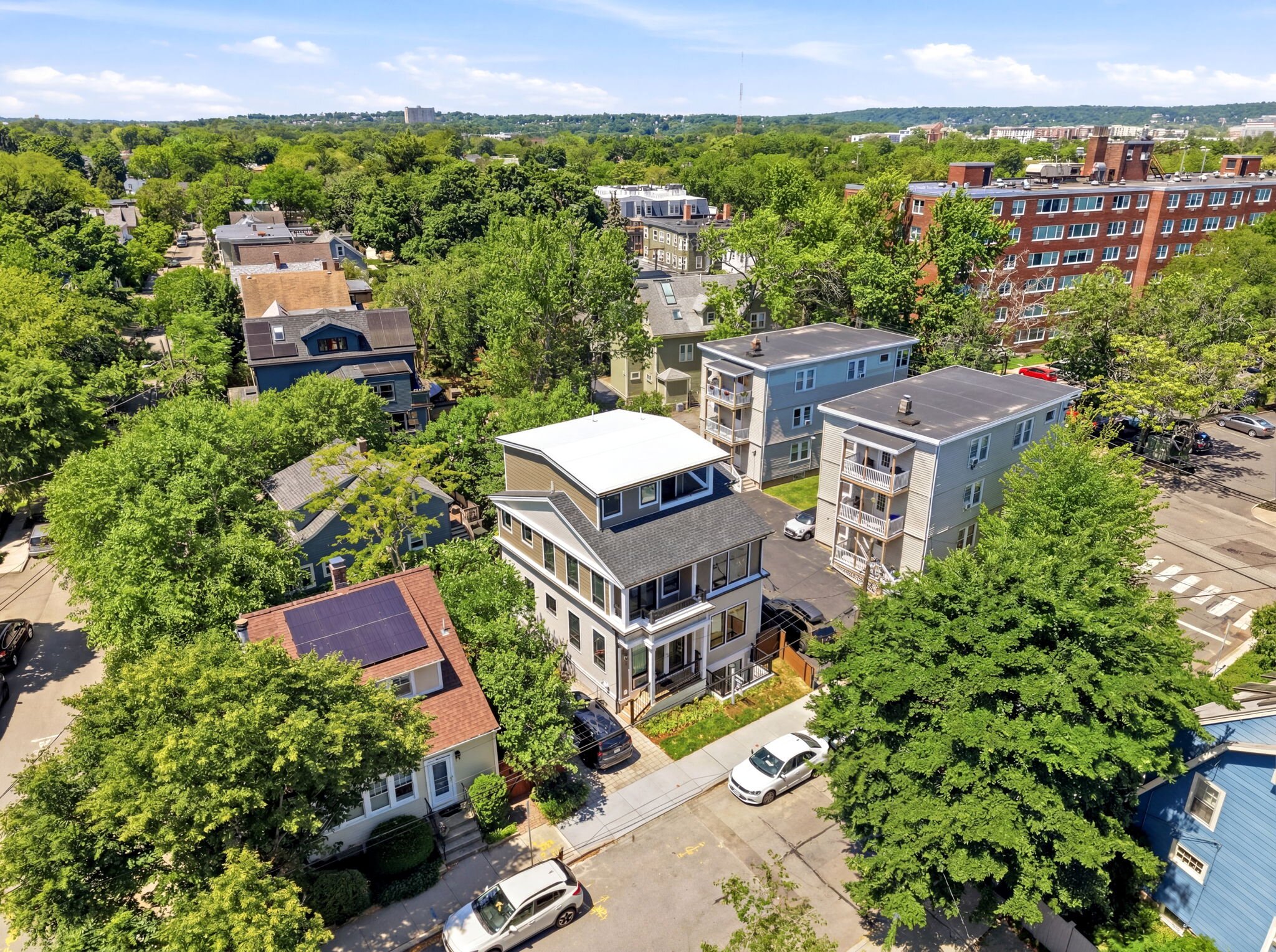 24 Newell Street and the Avon Hill neighborhood from above
