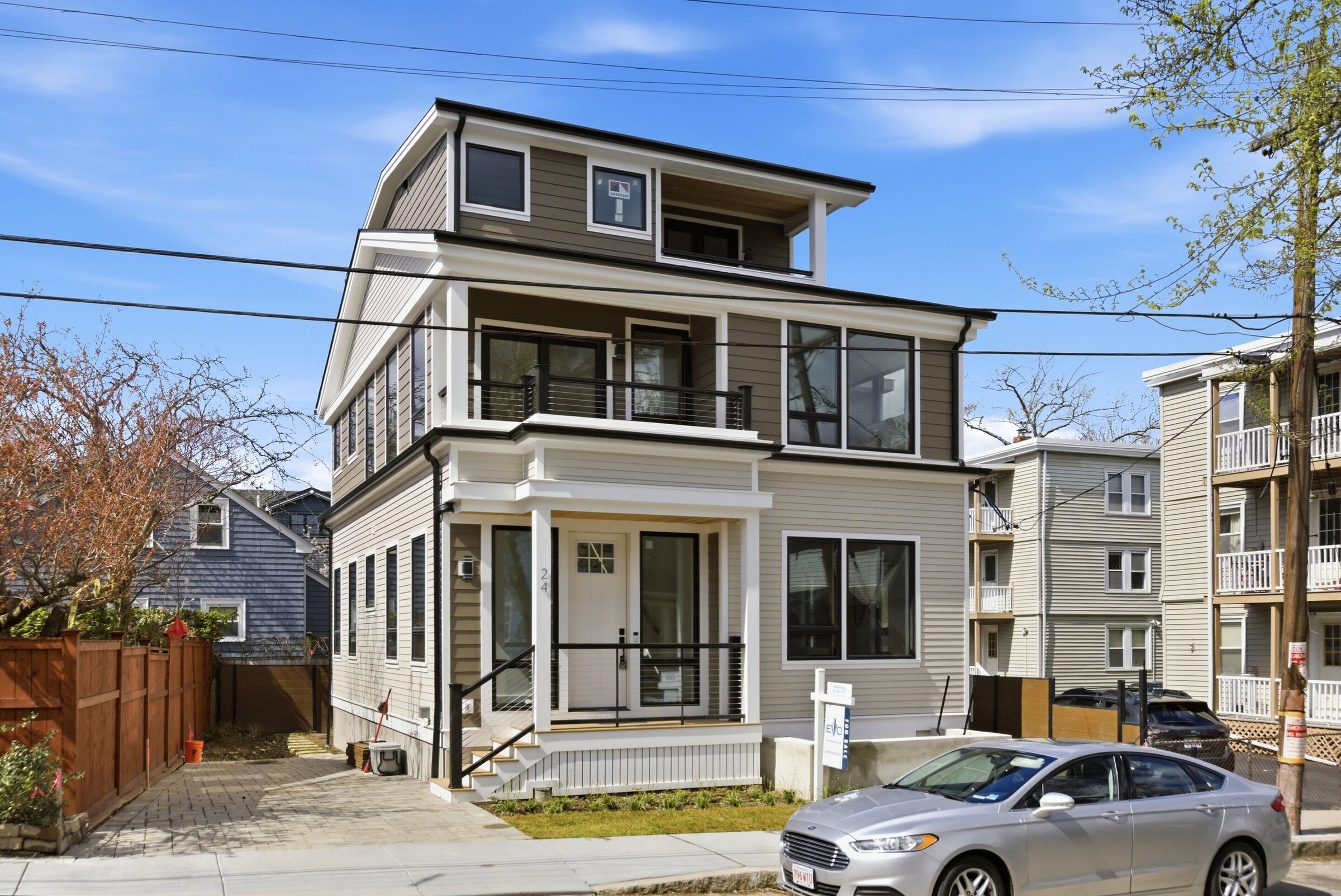 24 Newell Street — front elevation of the new-construction residence